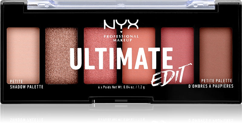 NYX Professional Makeup Ultimate Edit Petite Lidschattenpalette Farbe 01 Warm Neutrals 6x1,2 g