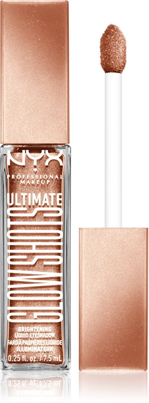 NYX Profesjonell sminke Ultimate Glow Shots Flytende Glitter Øyenskyggefarge 06 Golden Goji 7,5 ml