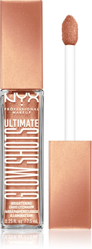 NYX Profesjonell sminke Ultimate Glow Shots Flytende Glitter Øyenskyggefarge 08 Twisted Tangerine 7,5 ml