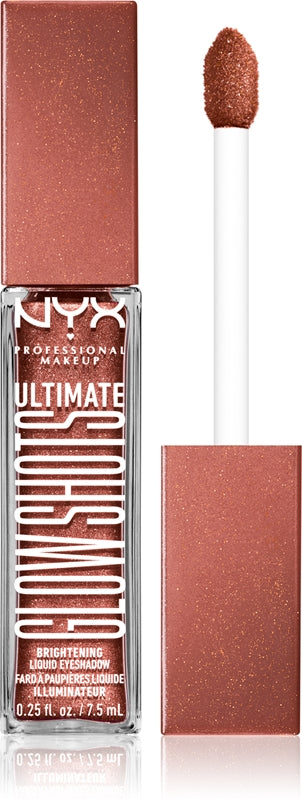 NYX Professional Makeup Ultimate Glow Shots Flüssiger Glitzer-Lidschatten, Farbe 15 Pear Prize, 7,5 ml