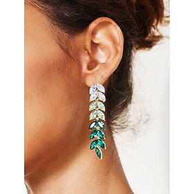 Femme Boucles d'oreille Clou Boucle d'Oreille Pendantes Boucle d'Oreille Créoles Noir Jaune Rouge Alliage Elégant Mode Épis de blé