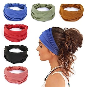 bandeaux larges pour femmes bandes de cheveux élastiques douces antidérapantes yoga course à pied entraînement sportif bandeau de tête de gym tissu de coton no