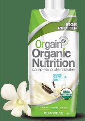 OrgainOrganic Nutritional Shake Oral Supplement, Sweet Vanilla Bean Flavor, 12 Each - Case