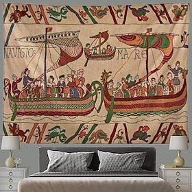 bayeux médiéval suspendu tapisserie mur art grande tapisserie murale décor photographie toile de fond couverture rideau maison chambre salon décoration
