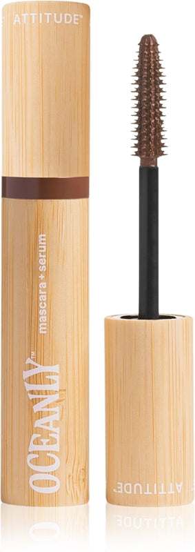 Attitude Oceanly Plastic Free Makeup mascara con siero effetto nutriente colore Brown 7 g