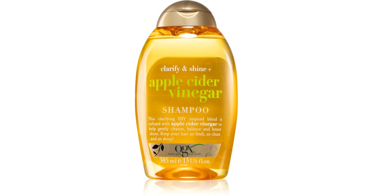 OGX Apple Cider Vinegar Cleansing Shampoo for Shiny and Soft Hair 385ml