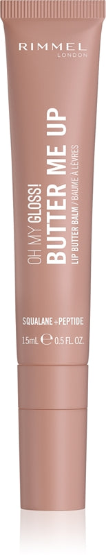Rimmel Oh mon Dieu GlossBaume à lèvres hydratant Butter Me Up Couleur 001 Latte Delight 15 ml