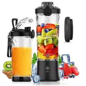 600 ml veelzijdige draagbare blender, usb oplaadbaar, ijsbreker, ideaal voor smoothies  shakes perfecte keukengadget voor onderweg