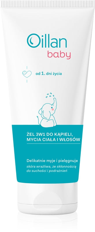 Oillan Babygel- og shampoorens til børn 3 i 1 200 ml