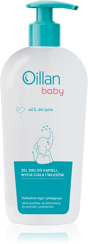 Oillan Babygel- og shampoorens til børn 3 i 1 750 ml