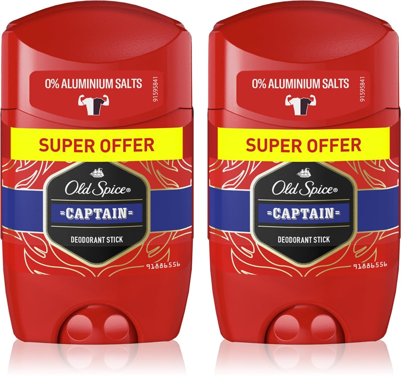 Old Spice Captain deodorante solido per uomo 2x50 ml