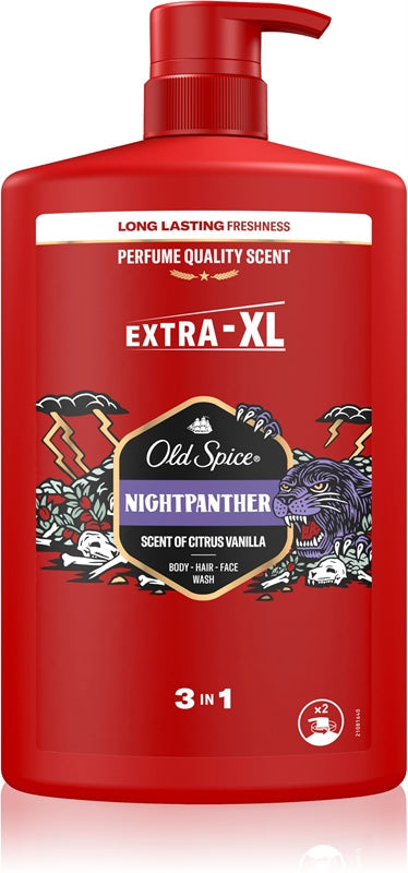 Old Spice Nightpanther shower gel til mænd 1000 ml