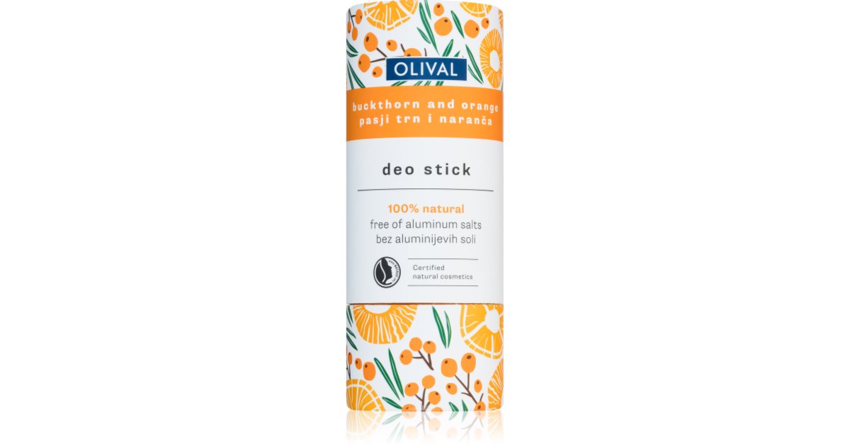 Olival Natural Frangola and Orange Solid Deodorant Without Aluminum Salts 40 g