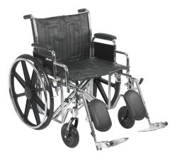 McKesson Heavy Duty Wheelchair, 22" Seat, Detachable Desk Arms, Elevating Leg Rests,1 Each