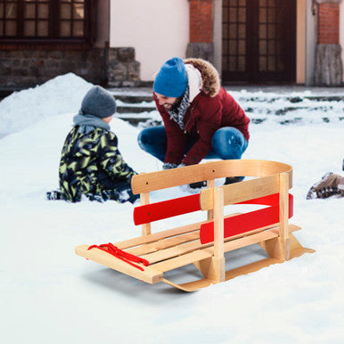 Children's Wooden Sled with Seat