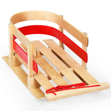Children's Wooden Sled with Seat