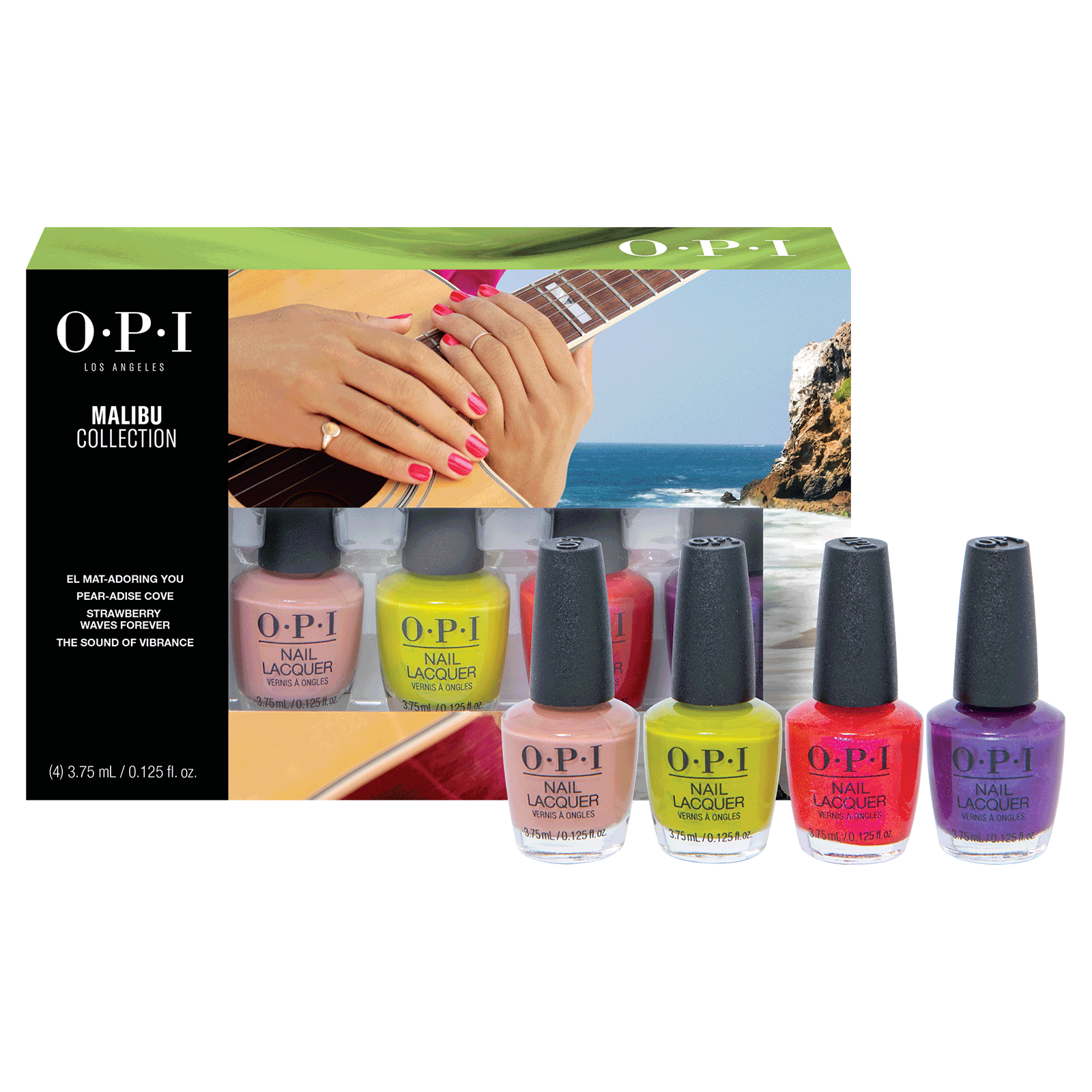 Sett, Opi, Malibu, Geleffekt, neglelakk, 4 stk., 3,75 ml