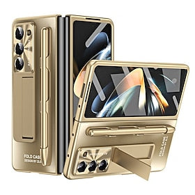 Phone Case For Samsung Galaxy Z Fold 6 Z Fold 5 Z Fold 4 Z Fold 3 Back Cover with Stand Holder with Screen Protector Pencil Holder PC