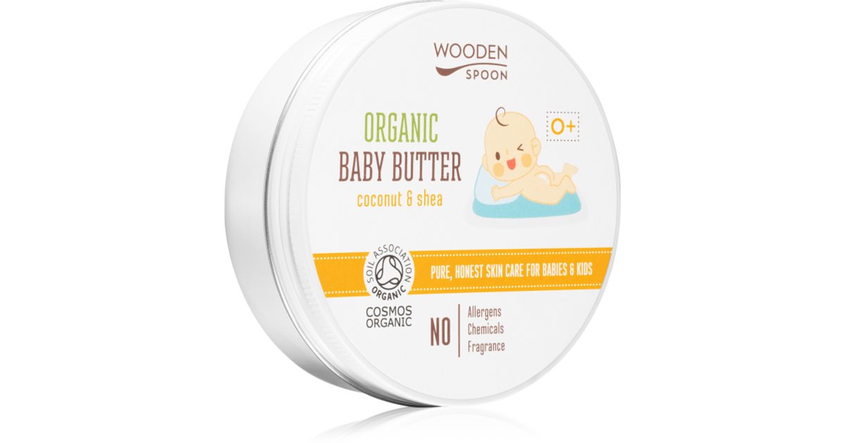WoodenSpoon Økologisk kokosnøtt & shea body butter for babyer 100 ml