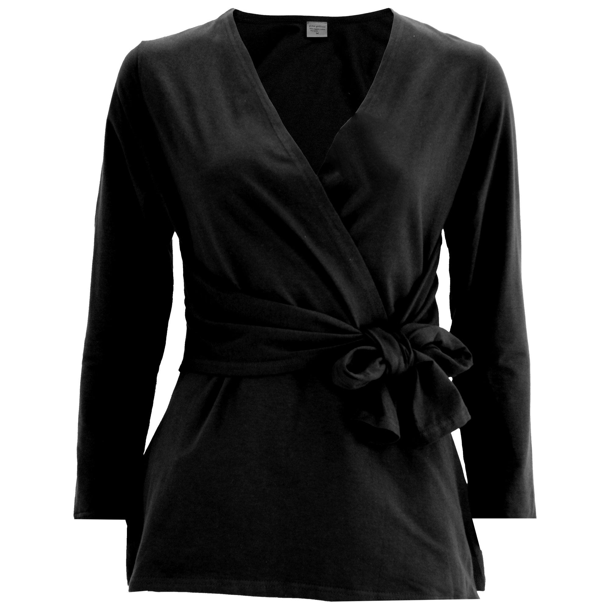 Organic Drape Tie Cardigan - S