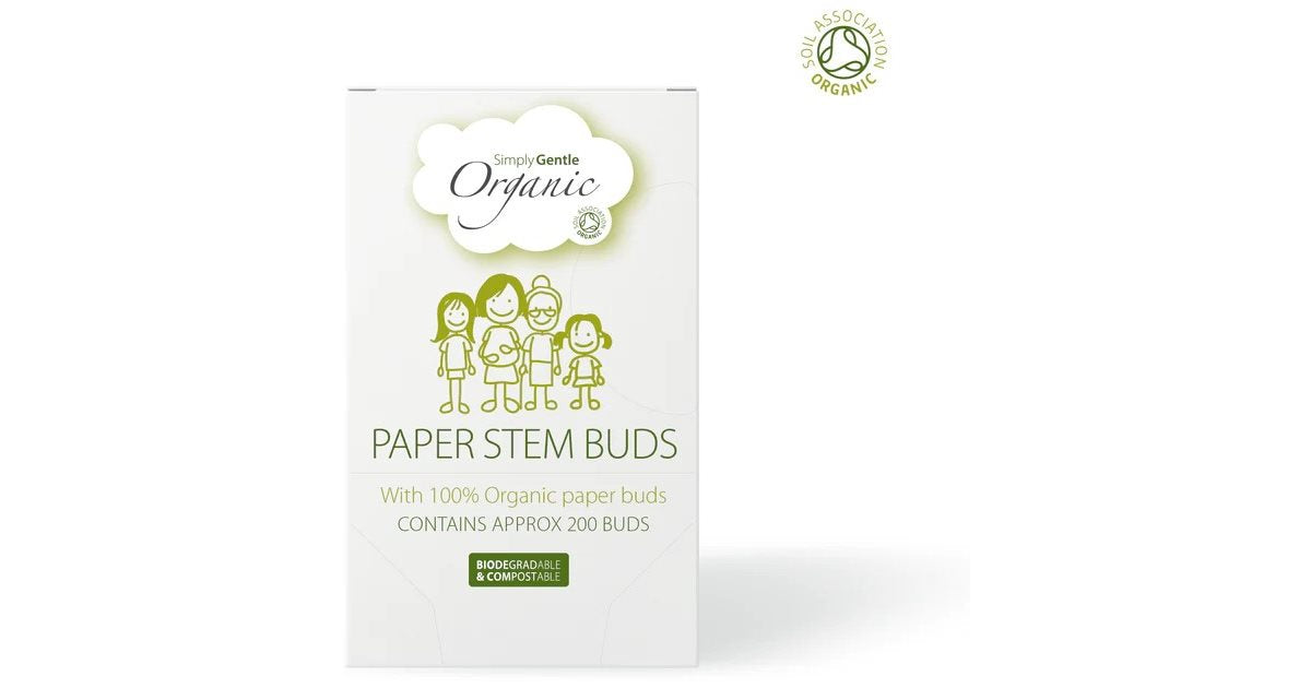 Simply Gentle Organic Paper Stem Buds Cotton Buds 200pcs