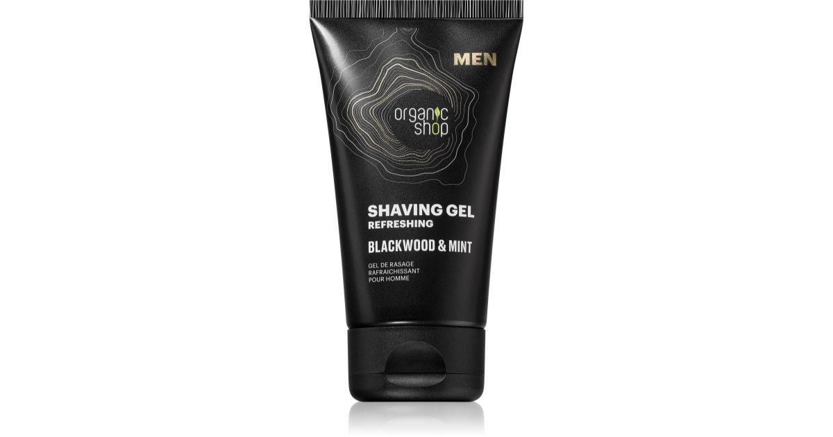 Organic Shop Black Wood & Mint Shaving Gel with Refreshing Effect 150ml