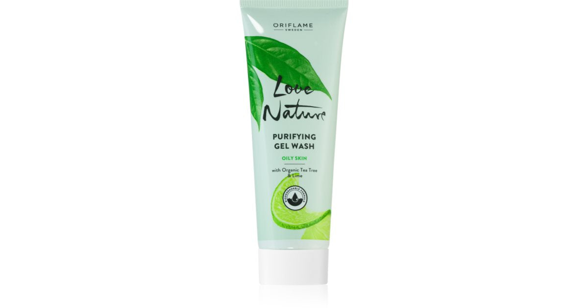 Oriflame Love Nature Organic Tea Tree & Lime Deep Cleansing Gel for Oily & Problematic Skin 125ml