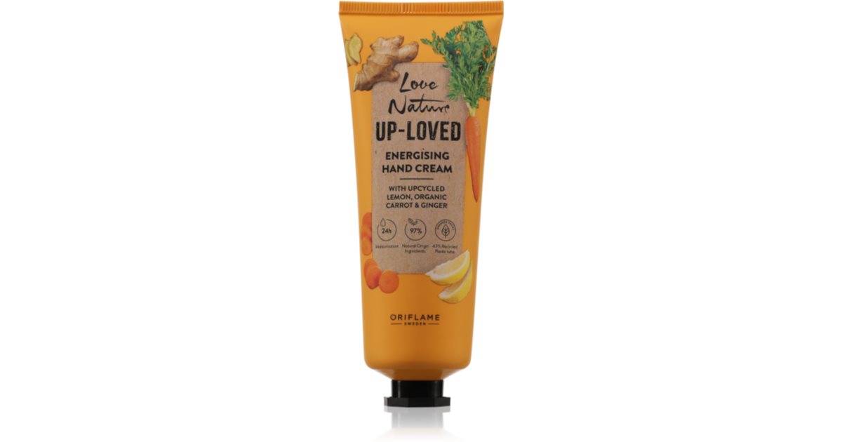 Oriflame Love Nature Up-Loved Upcycled Lemon & Organic Carrot & Ginger Moisturizing Hand Cream 75ml