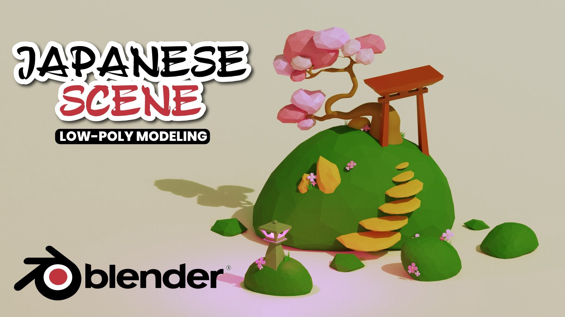 Create A Low-Poly Japanese Scene In Blender