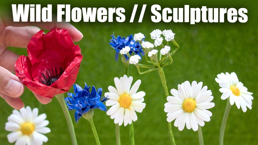 Wild Flower Art from Paper and Polymer Clay, Easy Sculpting Techniques