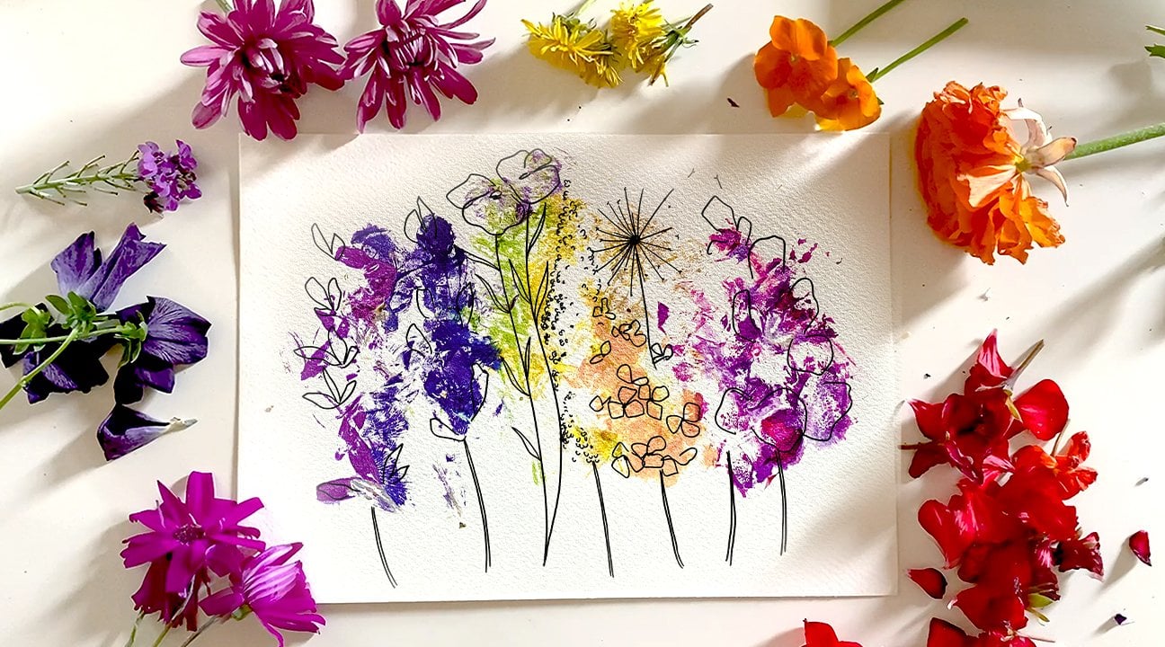 From Nature to Paper: How to Craft Colorful Fine Art with Floral Dye