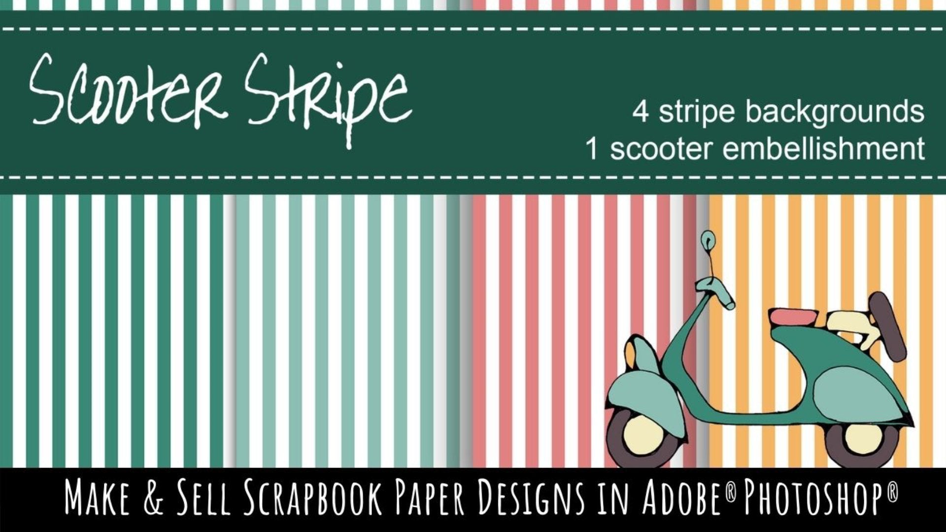 Make & Sell Scrapbook Paper Designs in Adobe Photoshop - A Graphic Design for Lunch™ Class