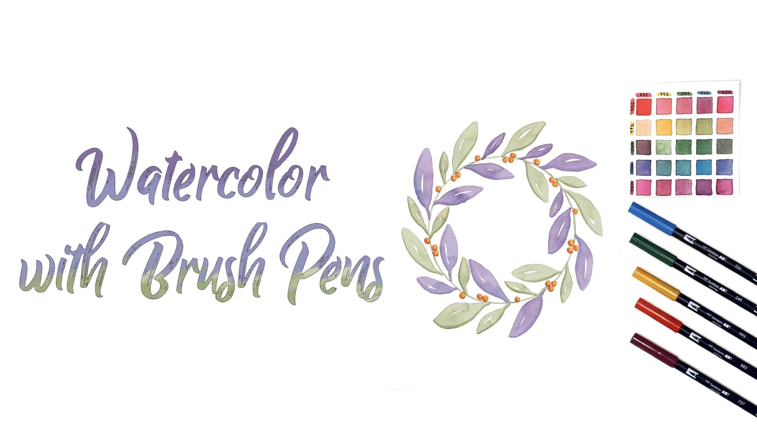 Watercolor with Brush Pens