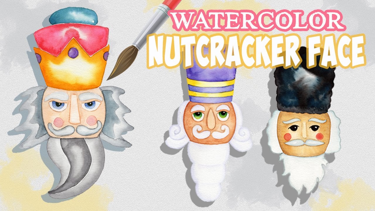 Watercolor Nutcracker Face