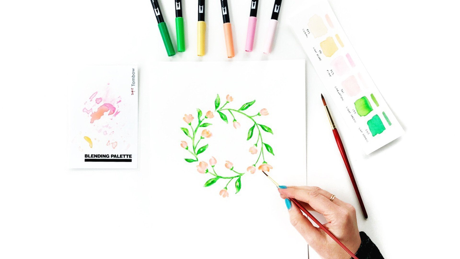 Create Watercolor Flowers Using Markers