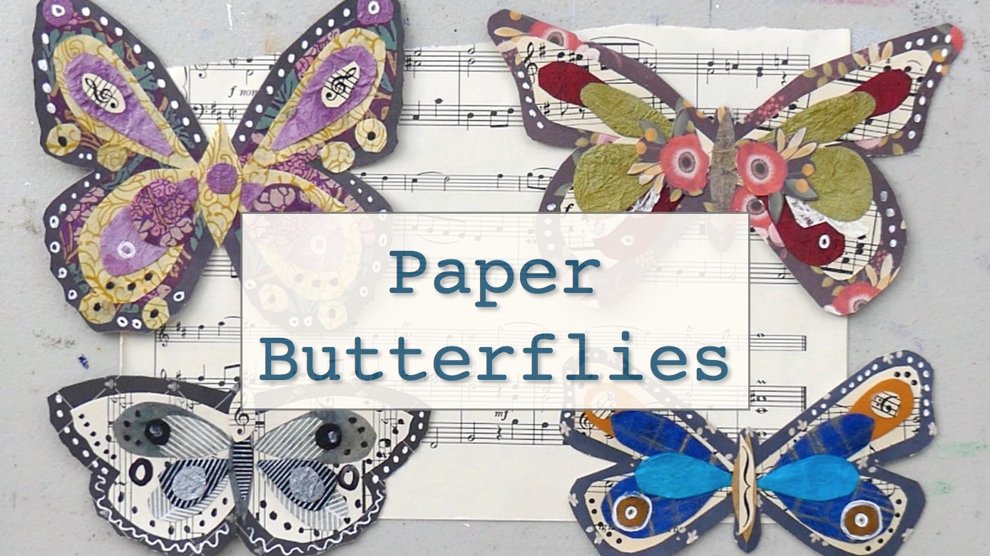 Paper Butterflies for Mixed Media, Crafts, & Collage