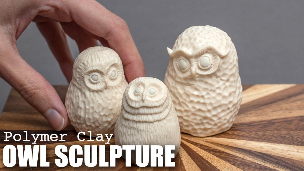 Sculpture : Easy Cute Owls from Polymer Clay