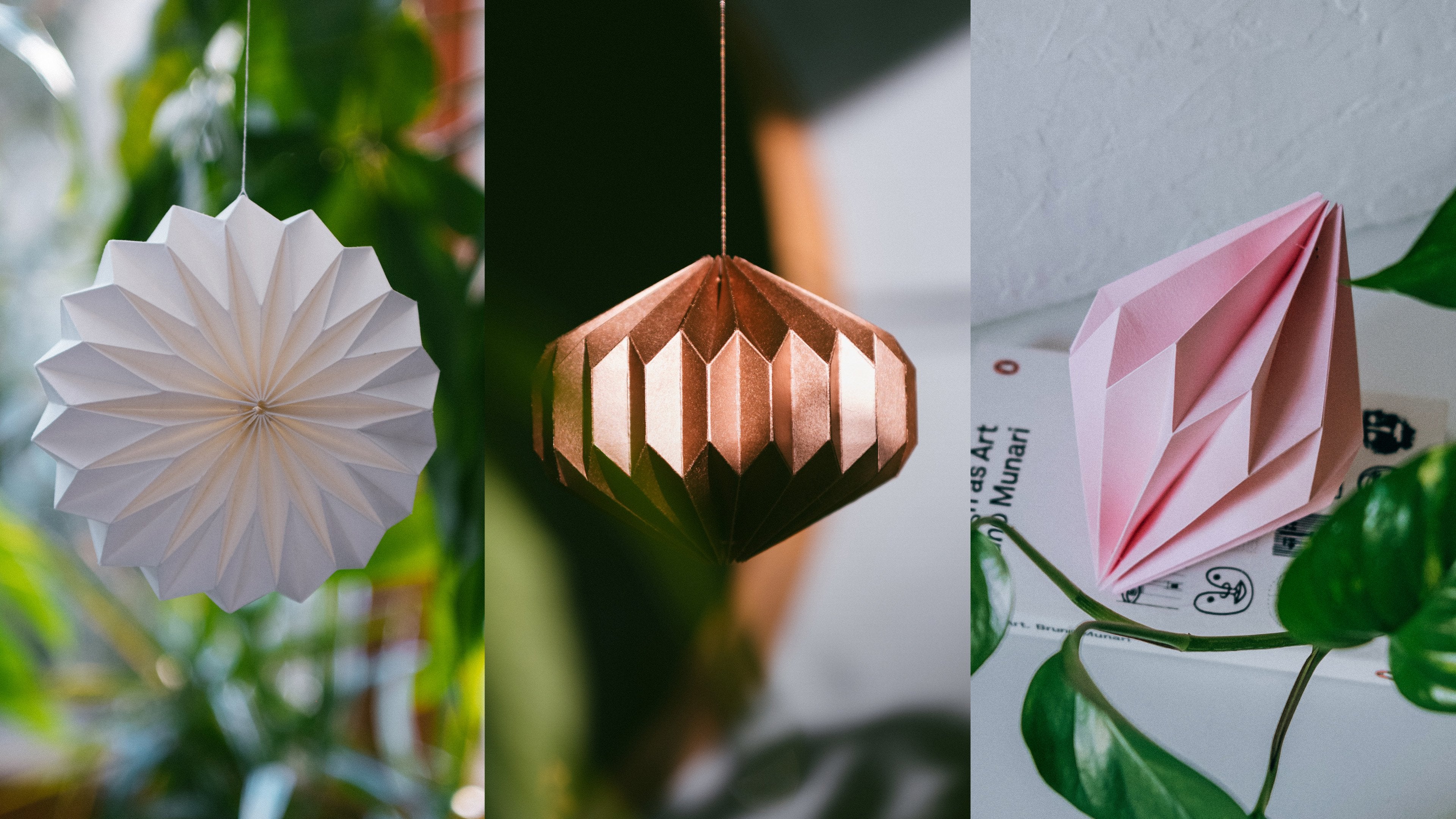 Create Geometric Origami Paper Ornaments for Holiday, Party & Home Decor