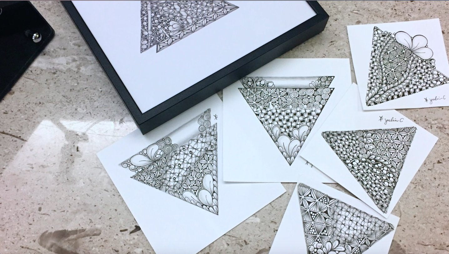 Creating Wall Decoration in Tangles Art