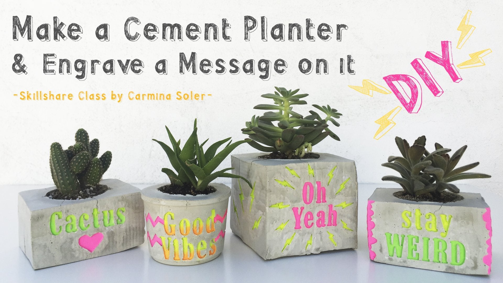 DIY: Make a Cement Planter & Engrave a Personalized Message