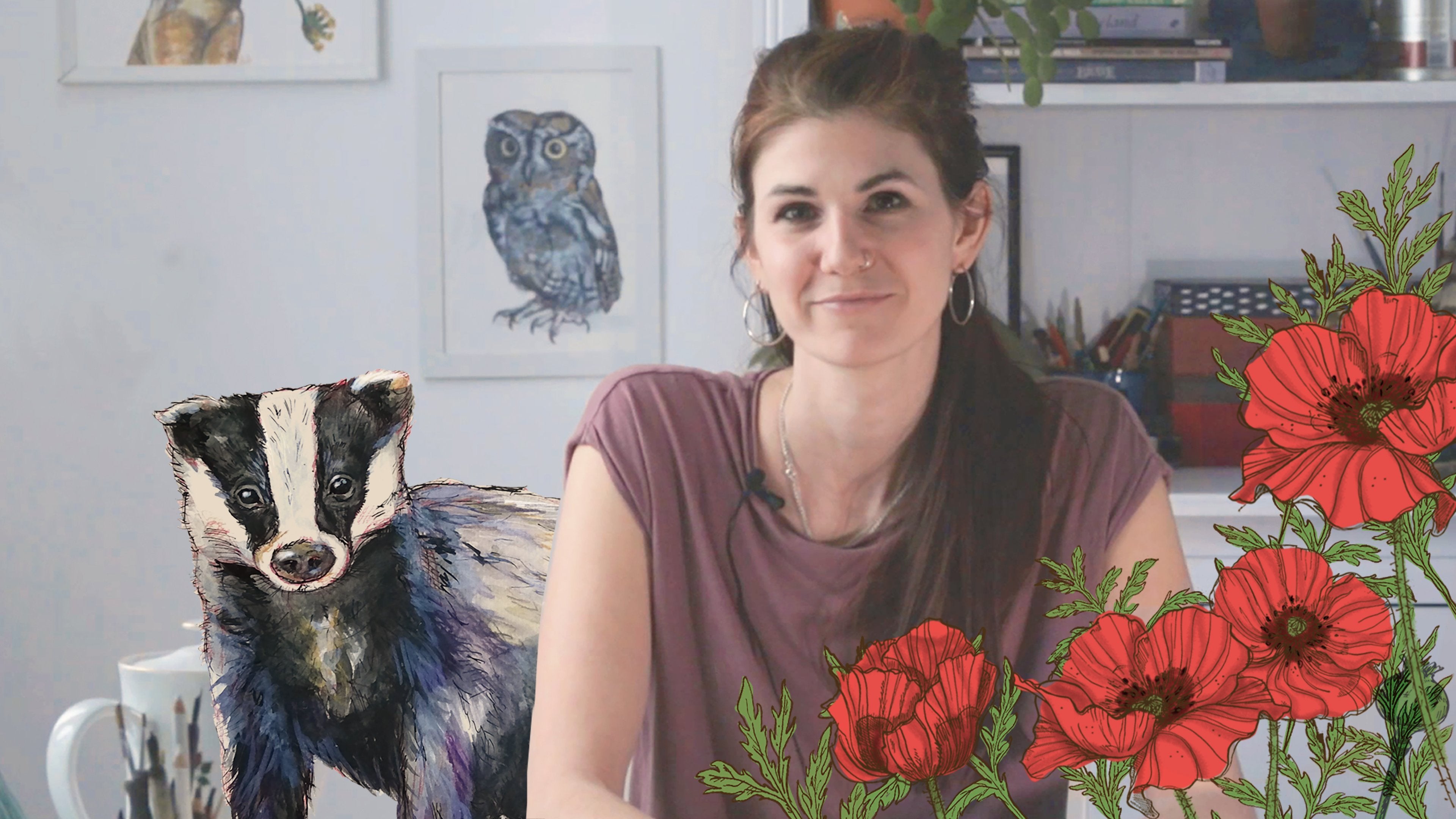 Mixed Media Nature Illustration: Fusing Pencils, Paint & Photoshop