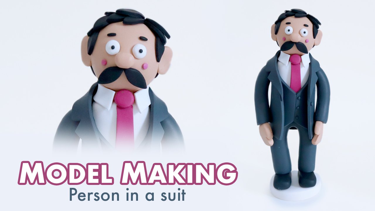 How to Sculpt a Person In a Suit With Polymer Clay | Model-Making | Cake Topper