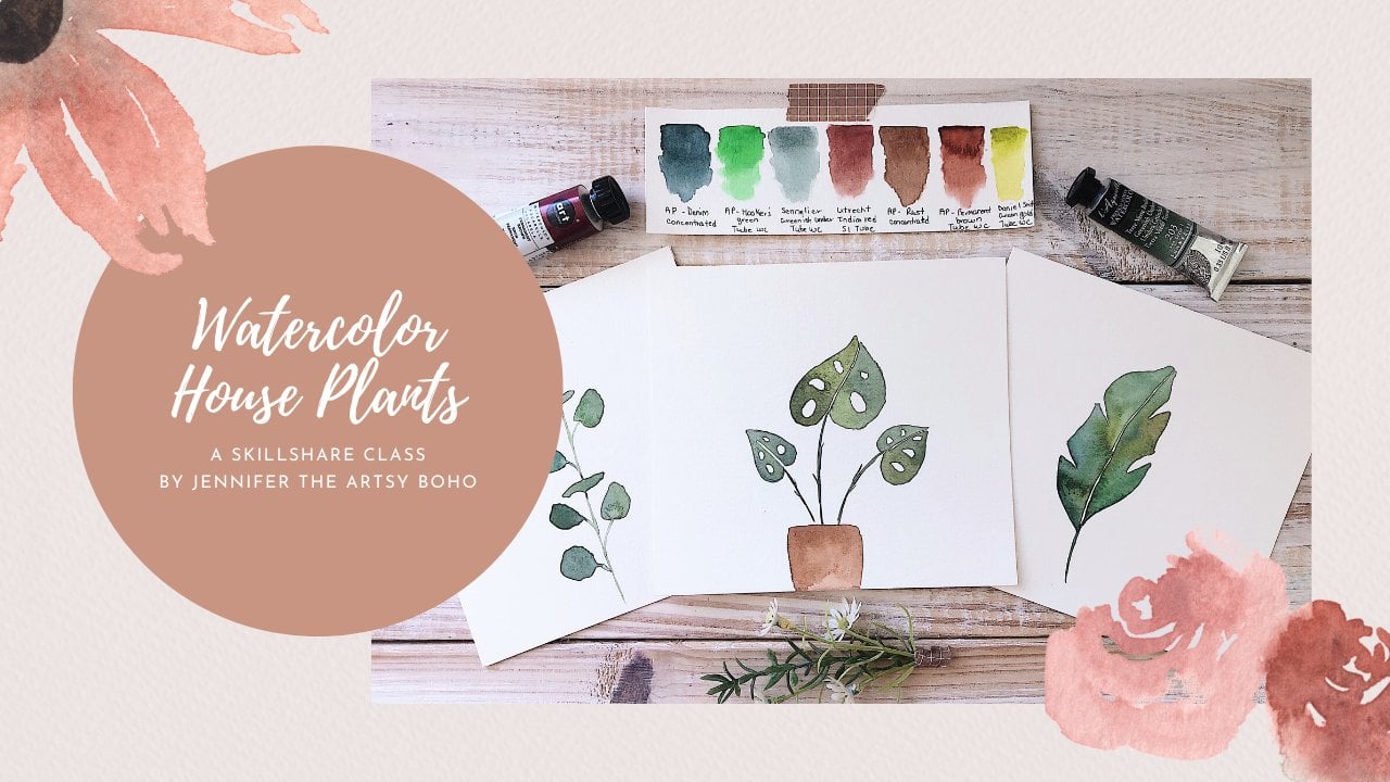 Watercolor House Plants