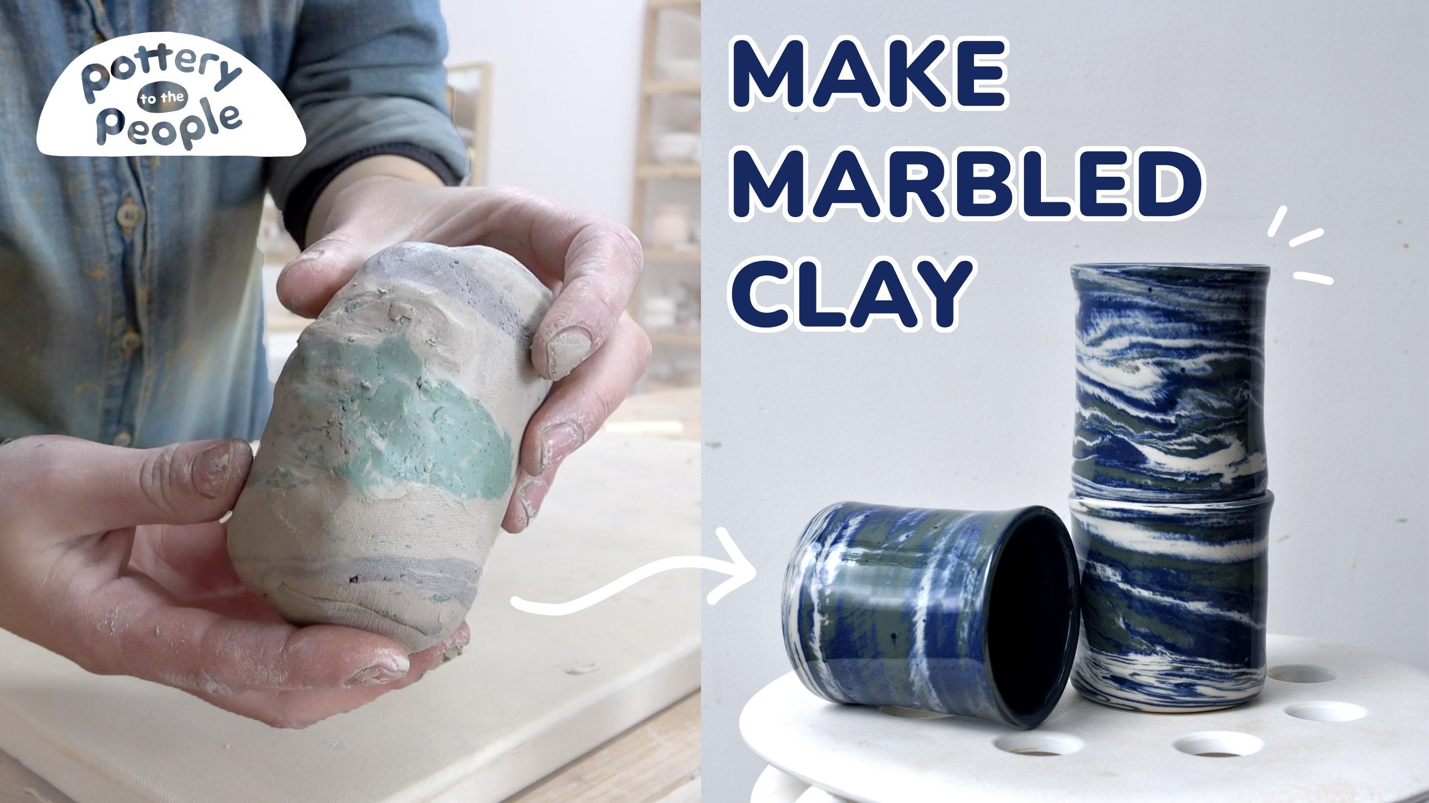 How to Color Clay and Make Marbled Pottery