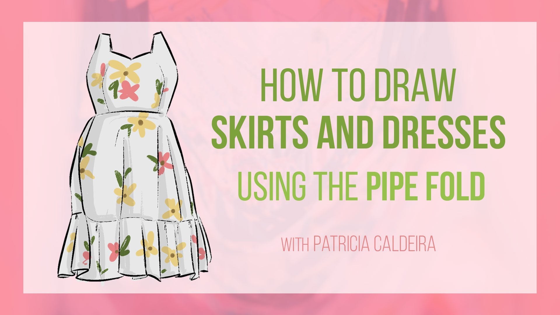 How To Draw Dresses And Skirts Using The Pipe Fold!