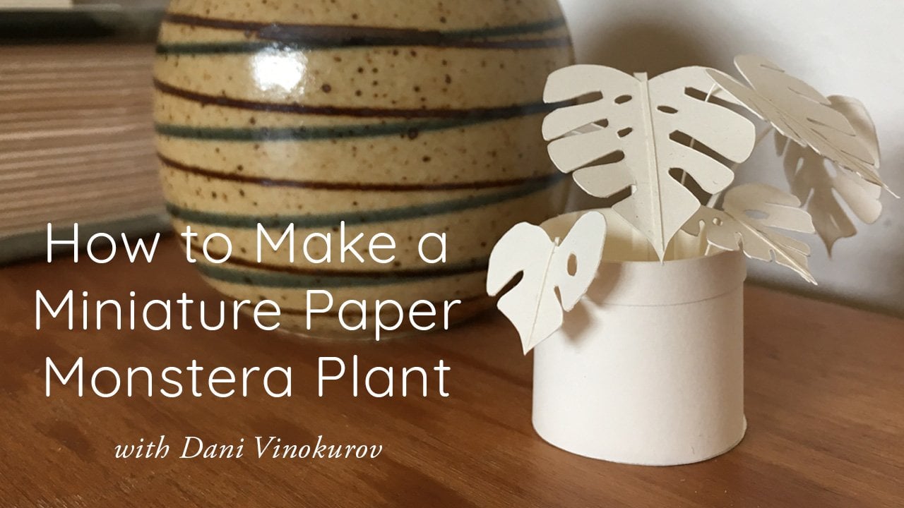 How to Make a Miniature Paper Monstera Plant