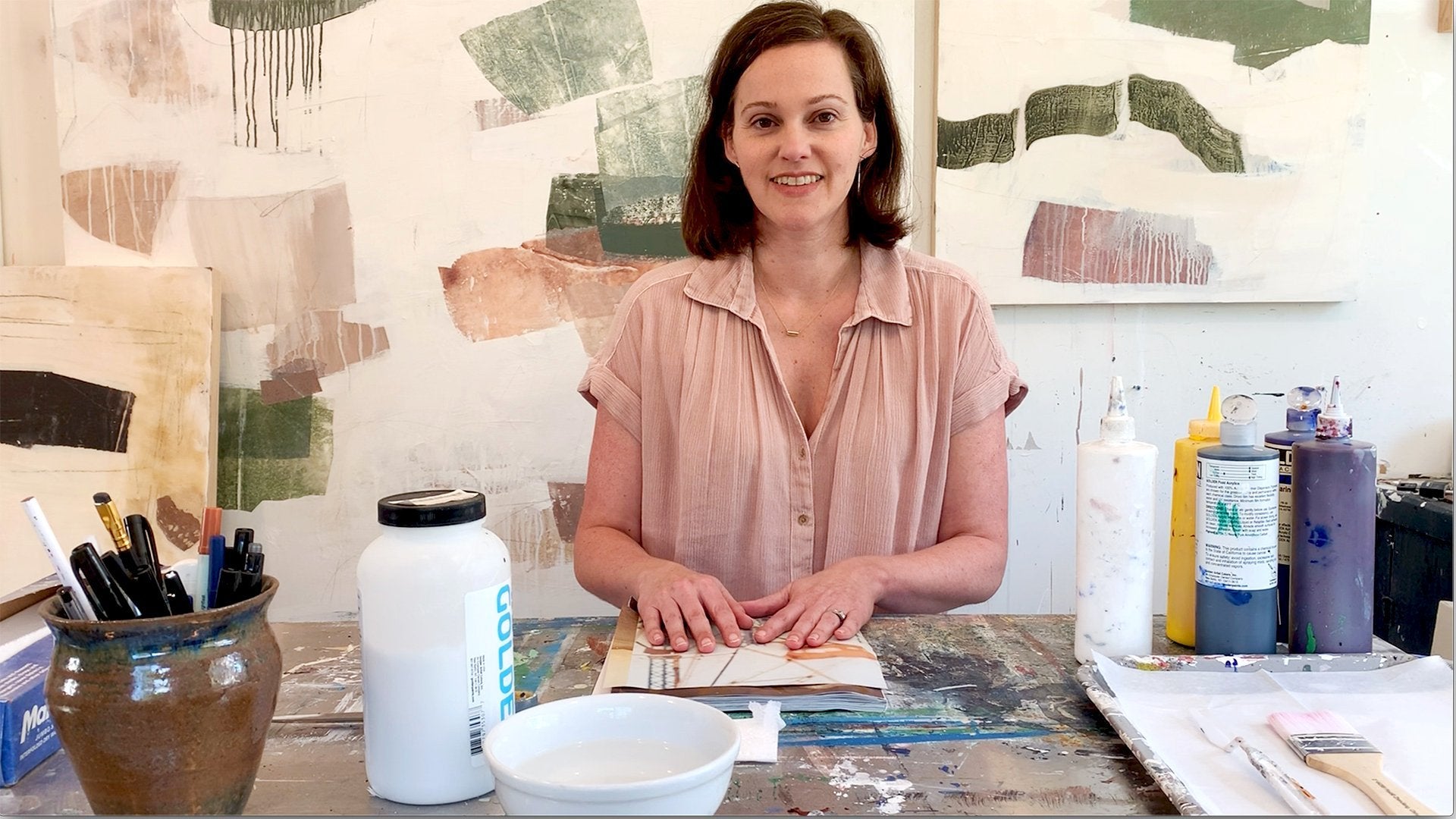 Minimalist Art: Collaging With Painted Paper