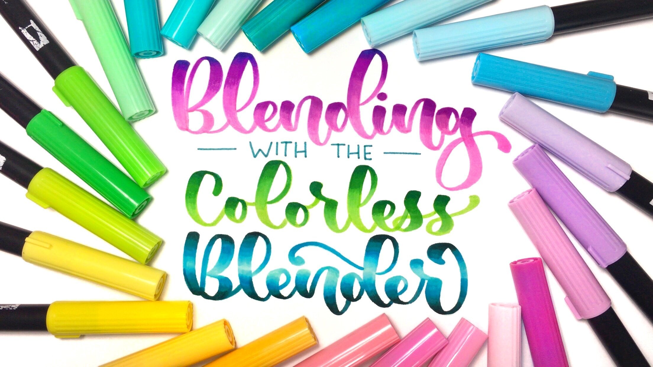 Blending Colors in Brush Calligraphy - Using the Colorless Blender!