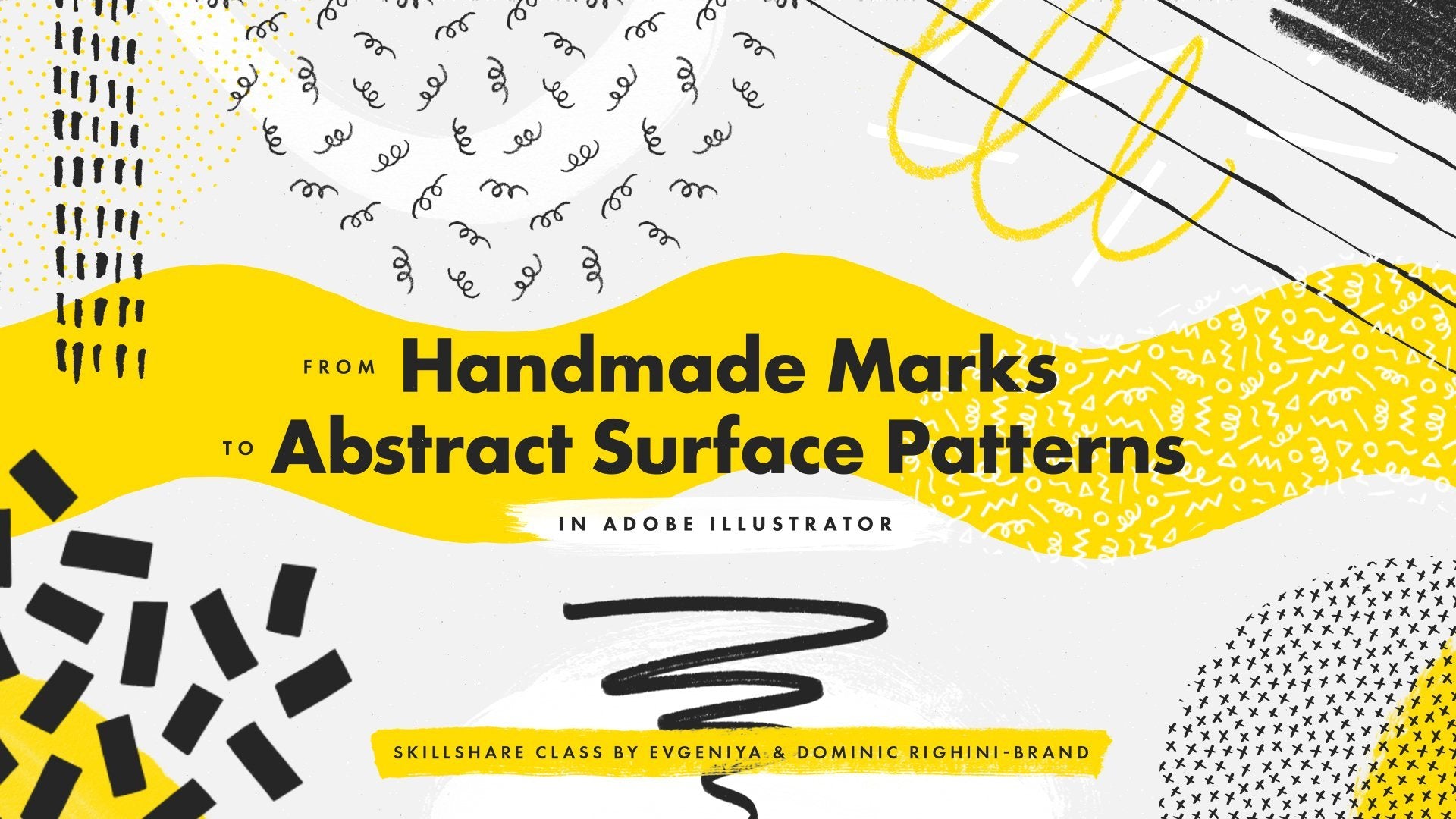 From Abstract Handmade Marks on Paper to Seamless Surface Patterns in Adobe Illustrator
