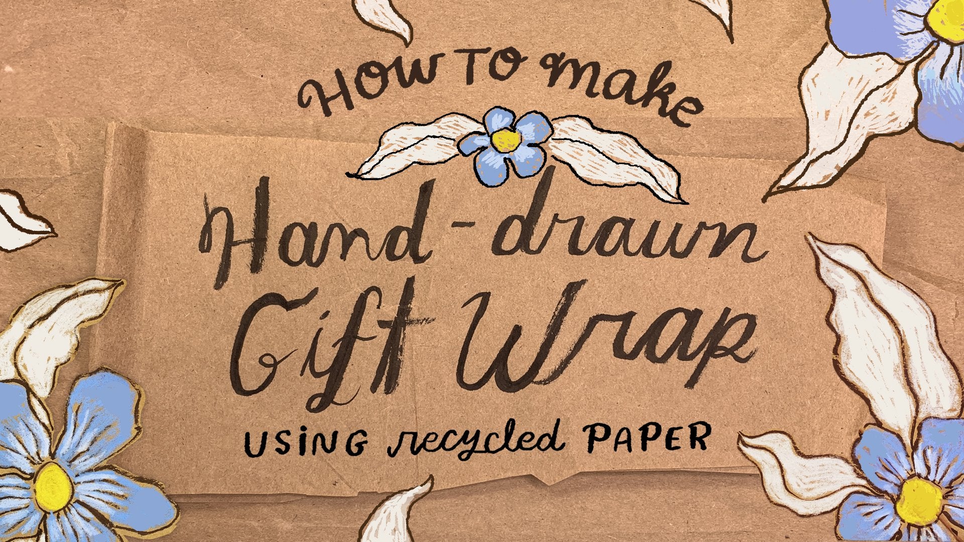 How To Make Hand-Drawn Gift Wrap Using Recycled Paper